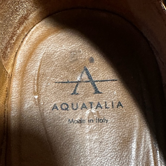 Aquatalia leather snake skin flats  size 9 black and white - Picture 8 of 8